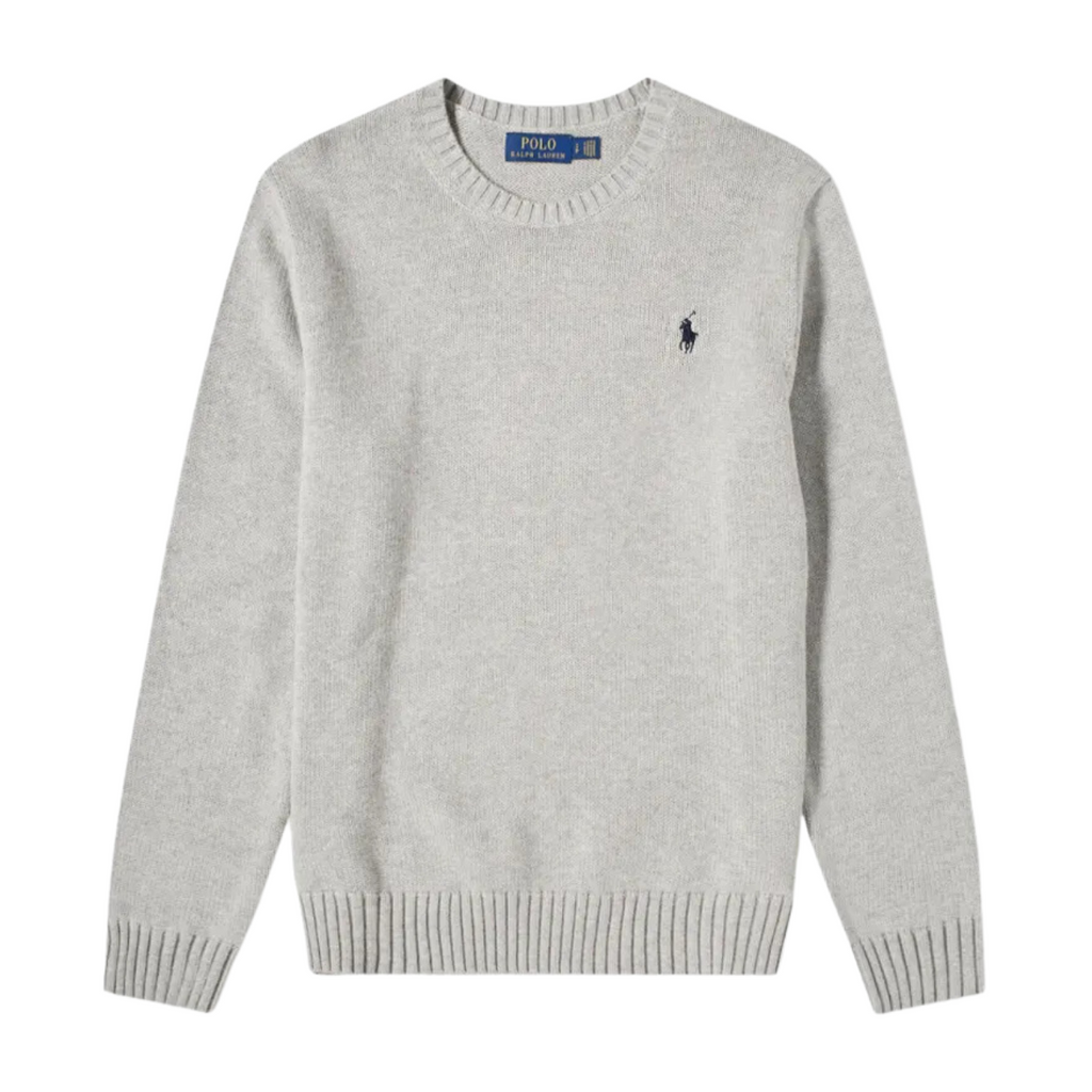 Polo Ralph Lauren Grey Cotton Crewneck Sweater Polo Ralph Lauren Grey Cotton Crewneck Sweater