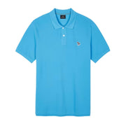 Paul Smith Organic Cotton Zebra Patch Logo Sea Blue Polo Shirt