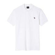 Paul Smith Organic Cotton Zebra Patch Logo White Polo Shirt