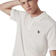 Paul Smith Organic Cotton Zebra Patch Logo White Polo Shirt