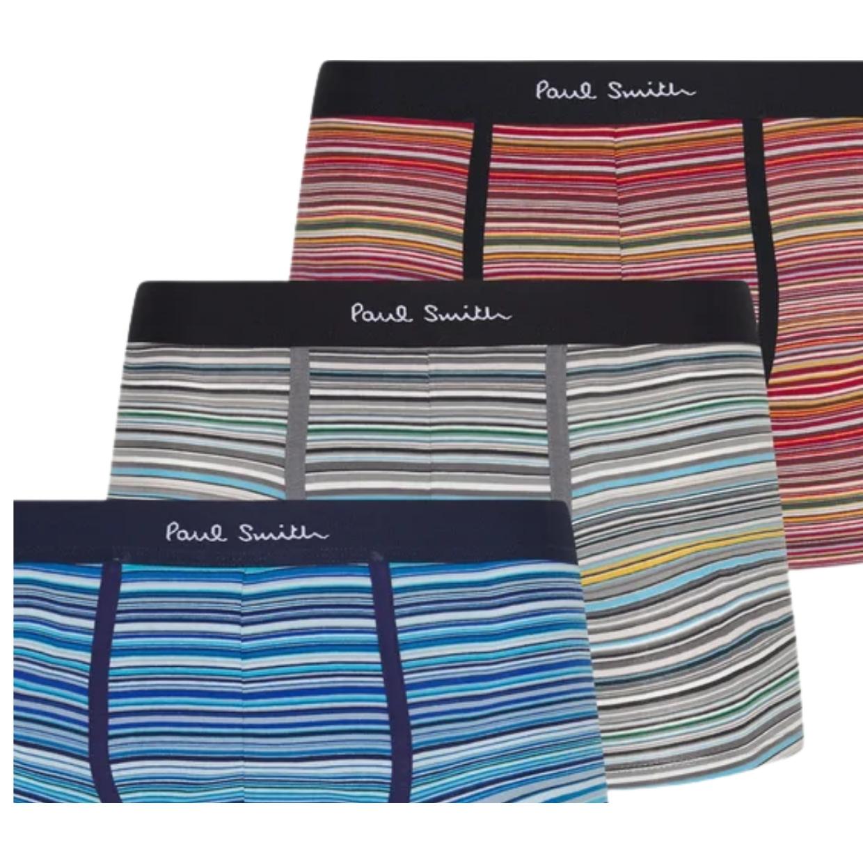Paul Smith Tri-Colour Signature Stripe Three Pack Cotton Stretch Boxers
