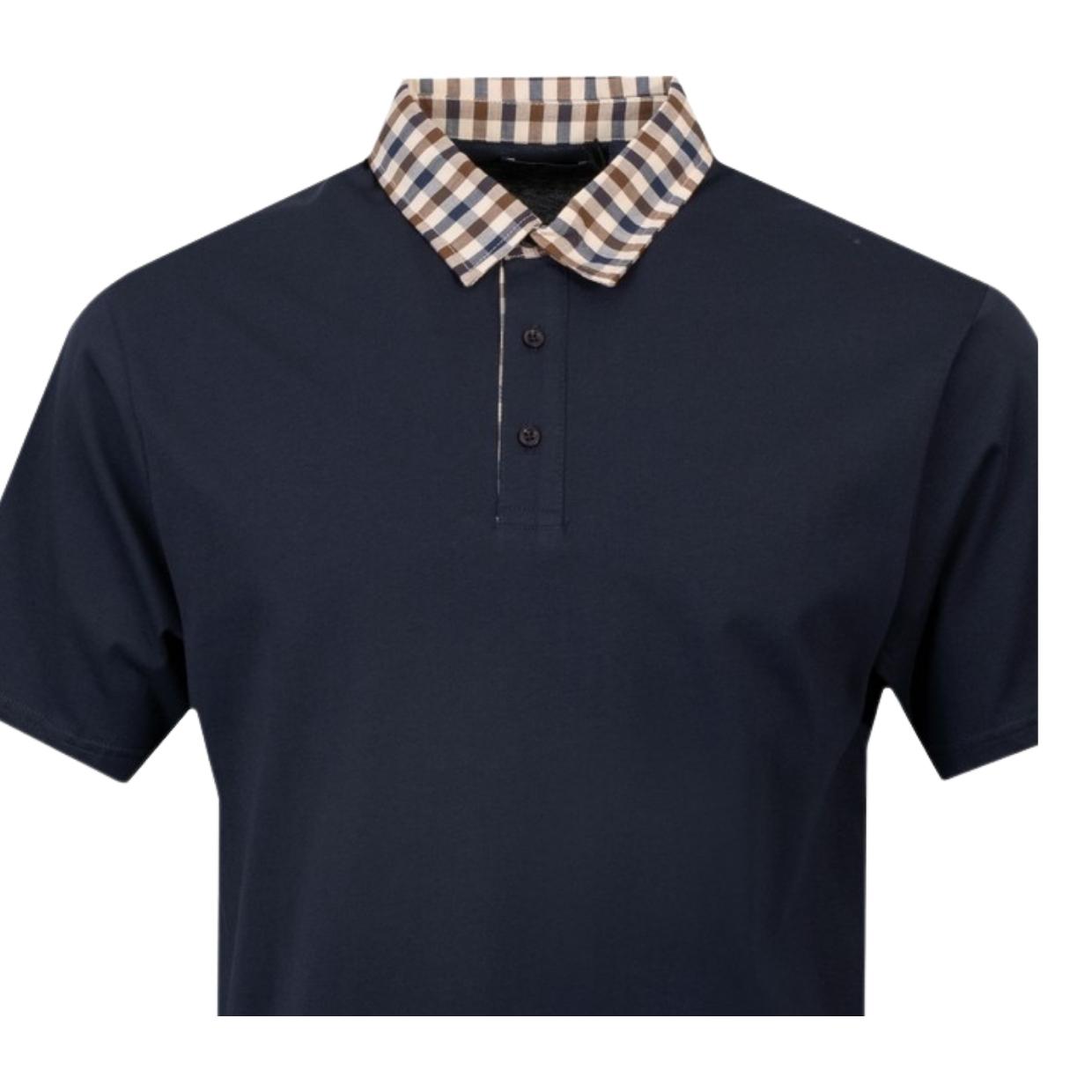 Aquascutum Active Club Check Collar Polo Shirt