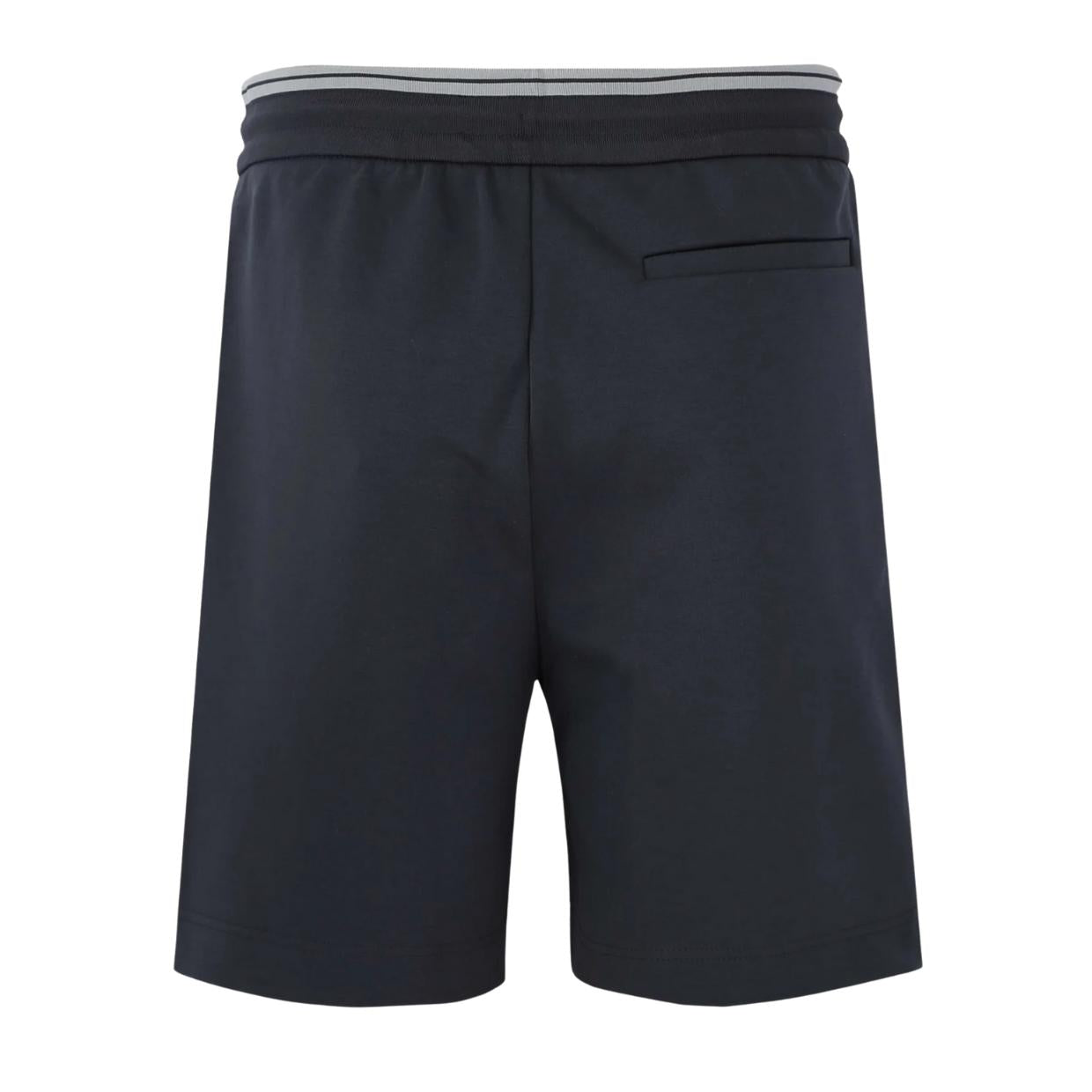 BOSS Regular Fit Cotton Blend Navy Shorts
