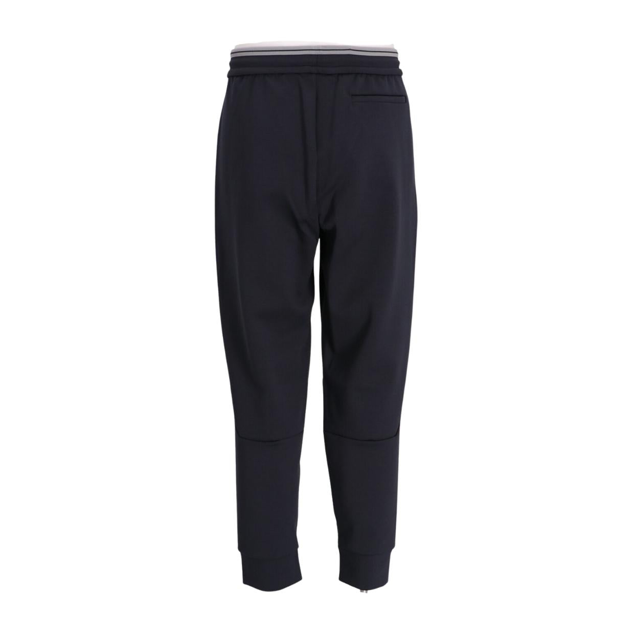 BOSS Regular Fit Cotton Blend Stripe Navy Tracksuit Bottoms