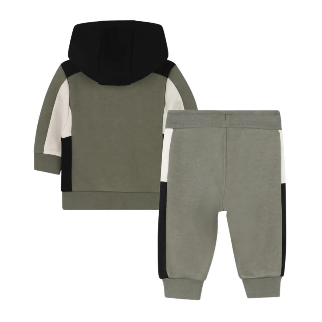 BOSS Baby Colourblock Print Logo Green Tracksuit Set