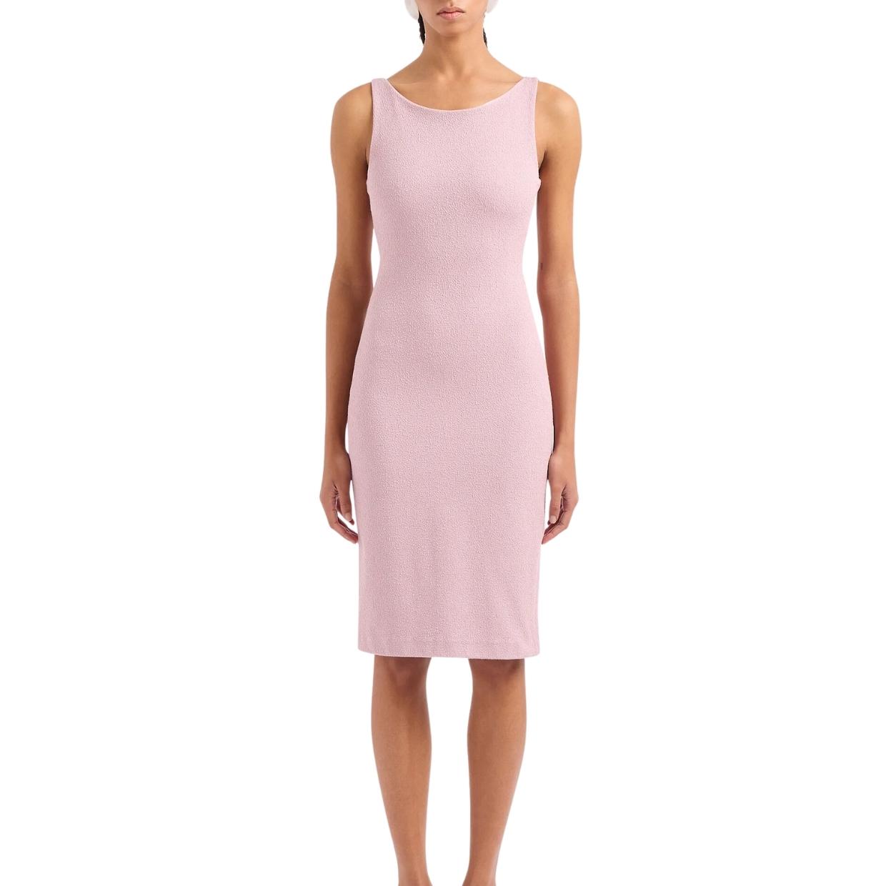 Emporio Armani Jacquard Jersey Pink Tube Dress