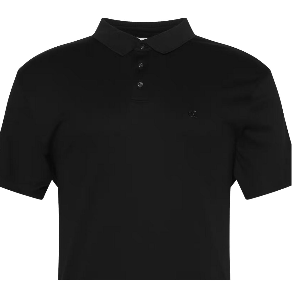 Calvin Klein Embroidered Logo Black Polo Shirt