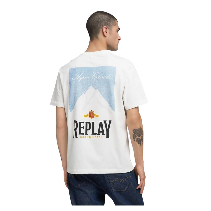 Replay Archival Print White T-Shirt