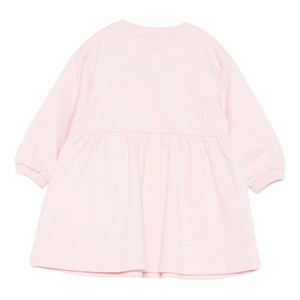 Moschino Baby Teddy Bear Logo Pink Sweat Dress