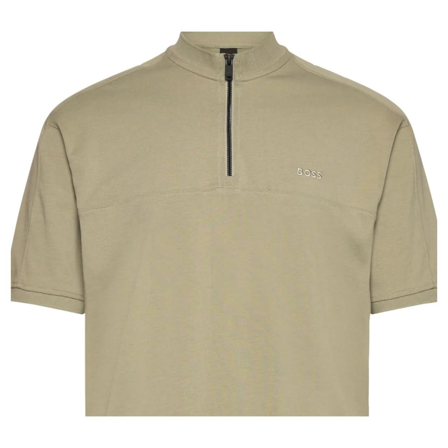 BOSS Embroidered Logo Pe-Mixed Light Green T-Shirt