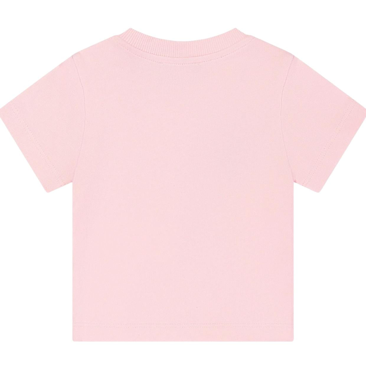 Moschino Baby Print Teddy Bear Pink T-Shirt
