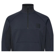 BOSS Sweat Rib Half Zip Navy Sweatshirt