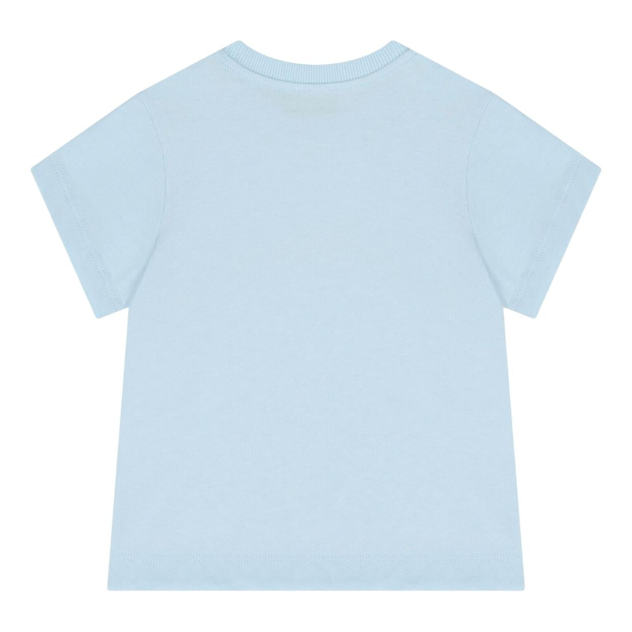 Moschino Baby Print Teddy Bear Sky Blue T-Shirt