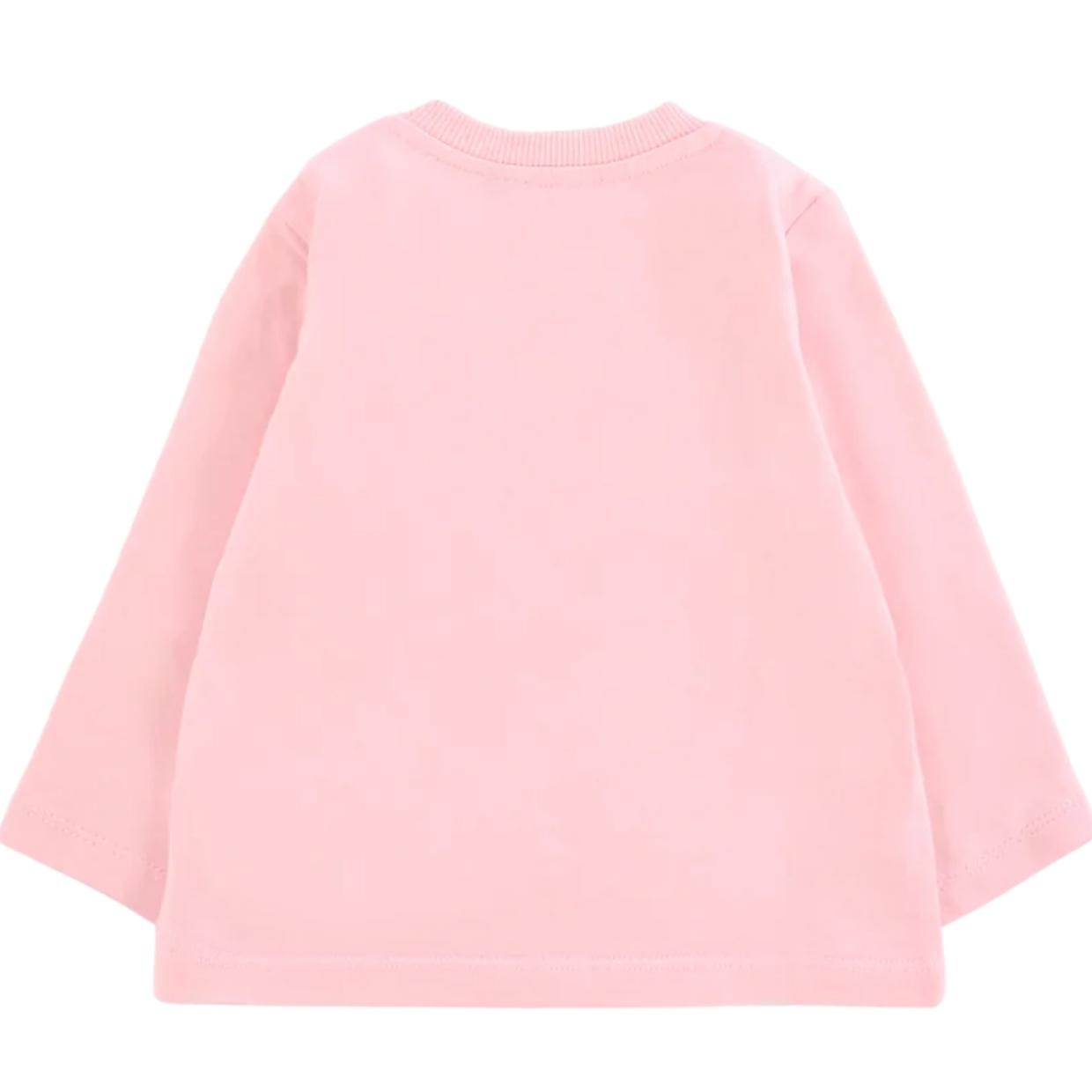 Moschino Baby Teddy Bear Pink Long Sleeve T-Shirt