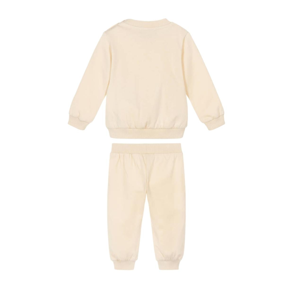 Moschino Baby Teddy Bear Logo Beige Tracksuit Set