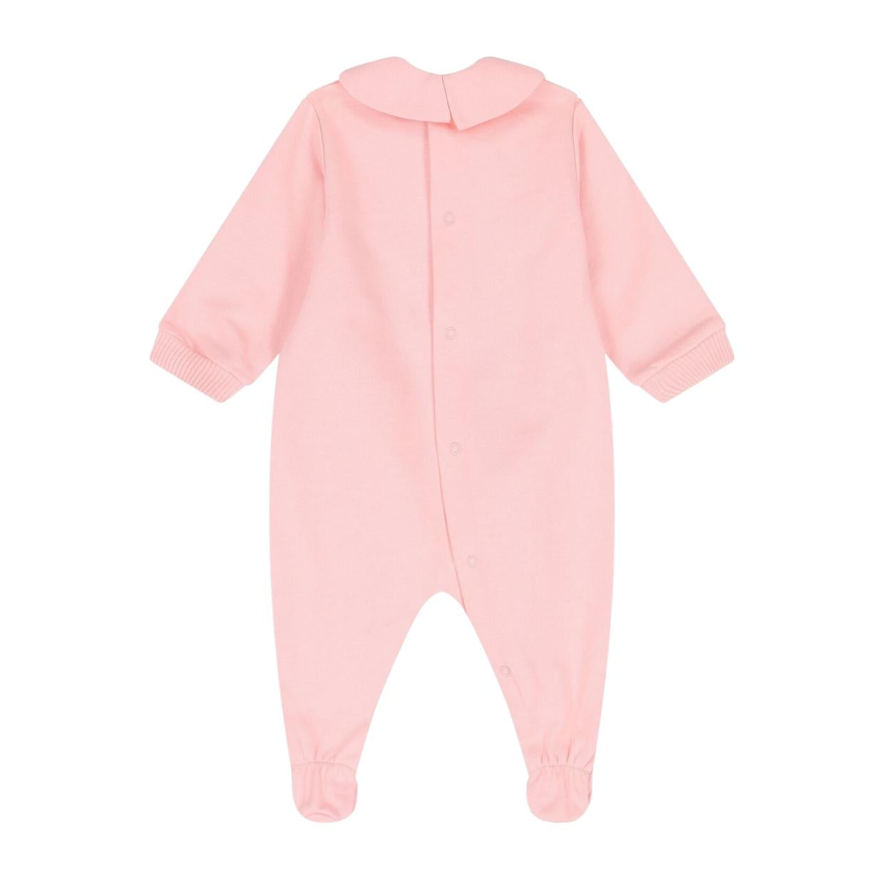 Moschino Baby Print Teddy Bear Pink Babygrow