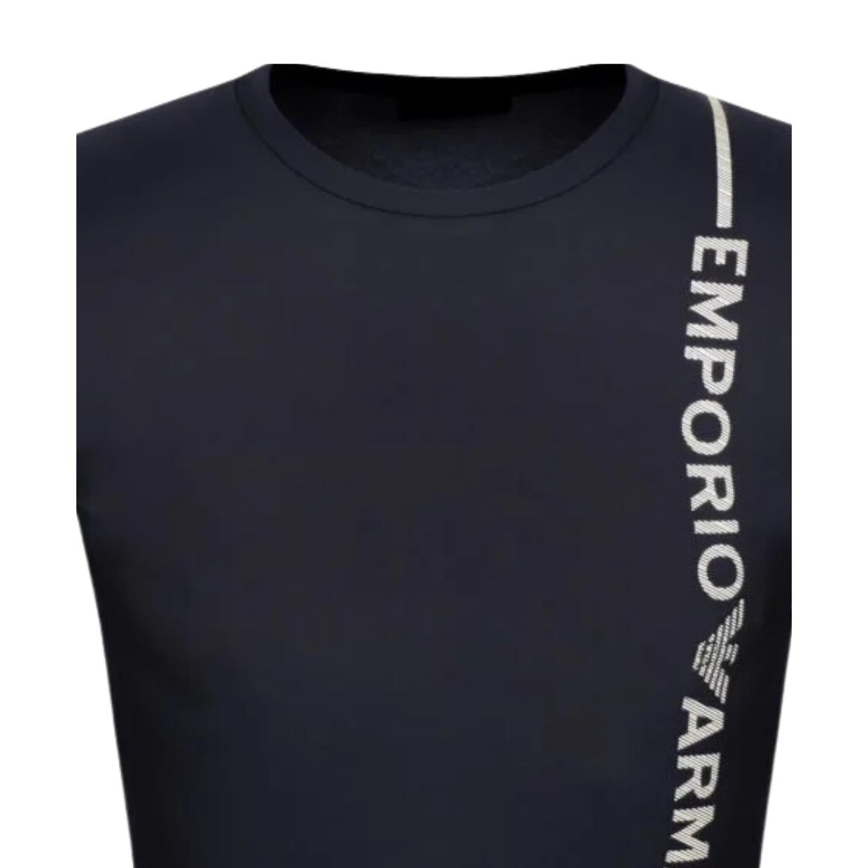 Emporio Armani Bodywear Side Logo Navy T-Shirt
