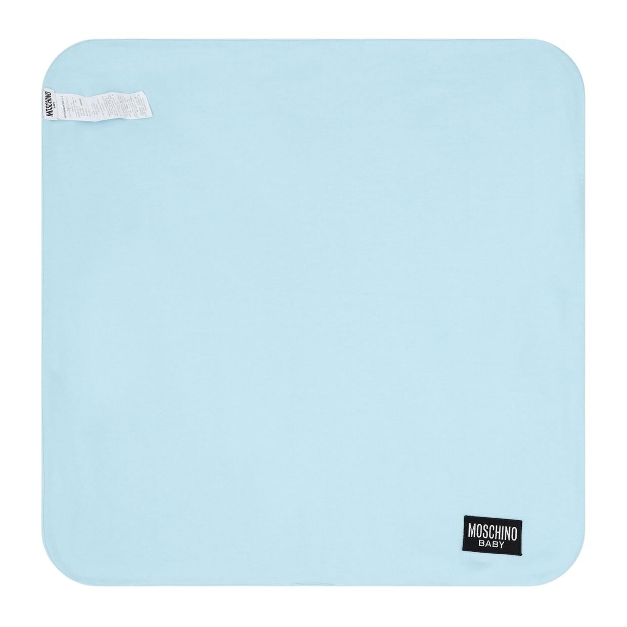 Moschino Baby Print Teddy Bear Sky Blue Blanket