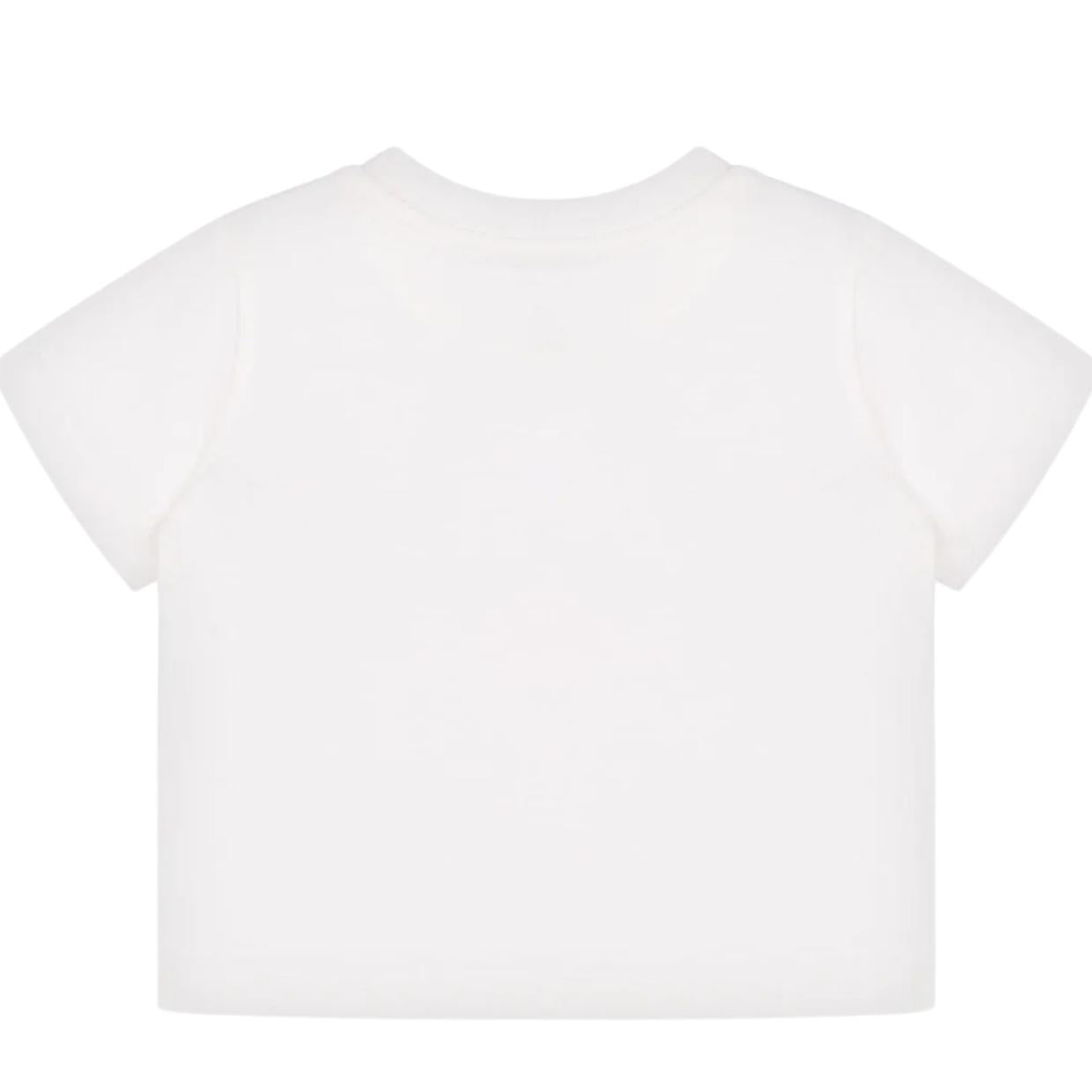 Moschino Baby Teddy Bear Print Off-White T-Shirt
