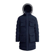 Sandbanks Branksome Navy Long Puffer Jacket