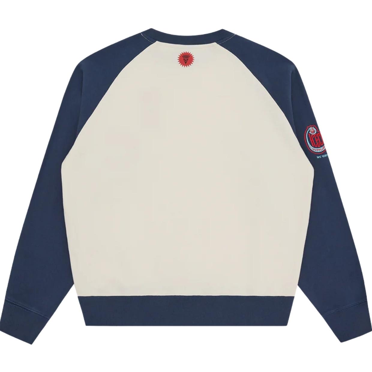 ICECREAM Stack Em Up White/Navy Sweatshirt