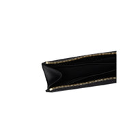 Love Moschino Gold-Tone Logo Black Tassel Zip-Around Wallet
