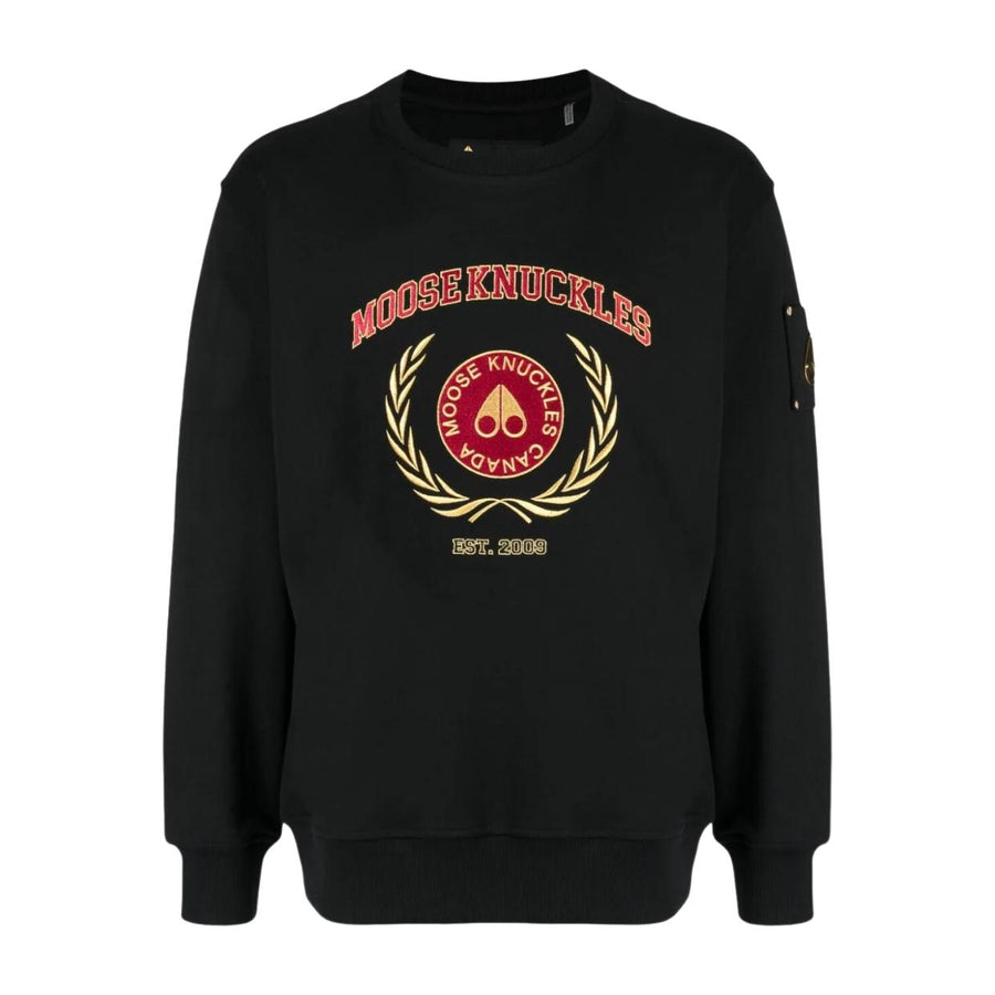 Moose Knuckles Cooledge Crew Black Sweatshirt