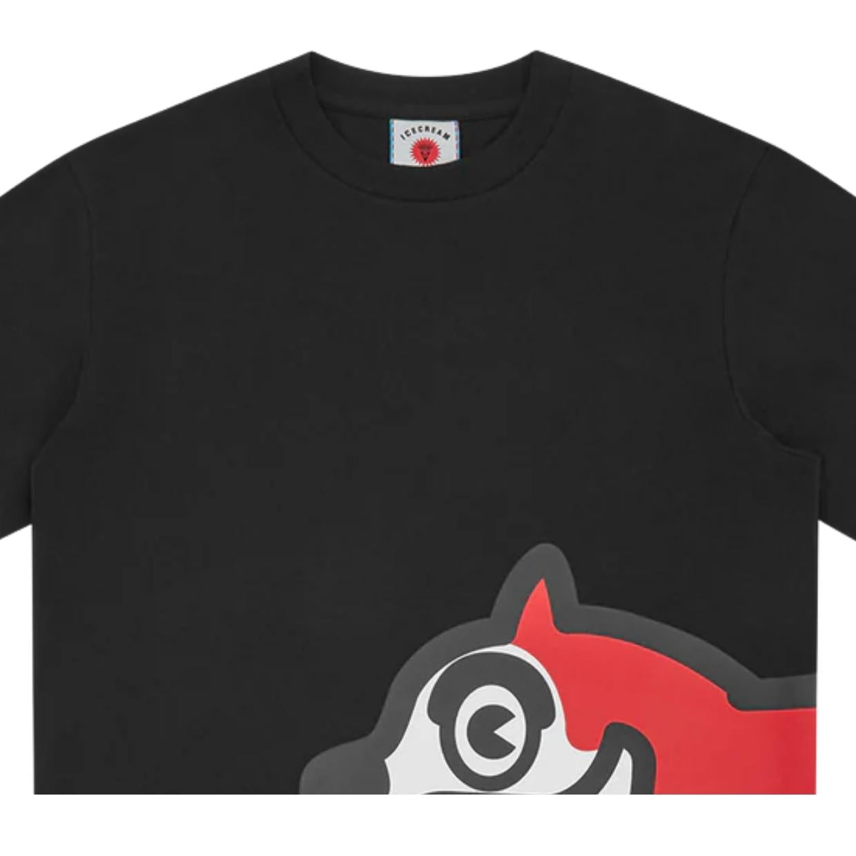 ICECREAM Jumbo Running Dog Black T-Shirt
