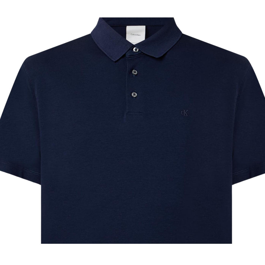 Calvin Klein Embroidered Logo Navy Polo Shirt