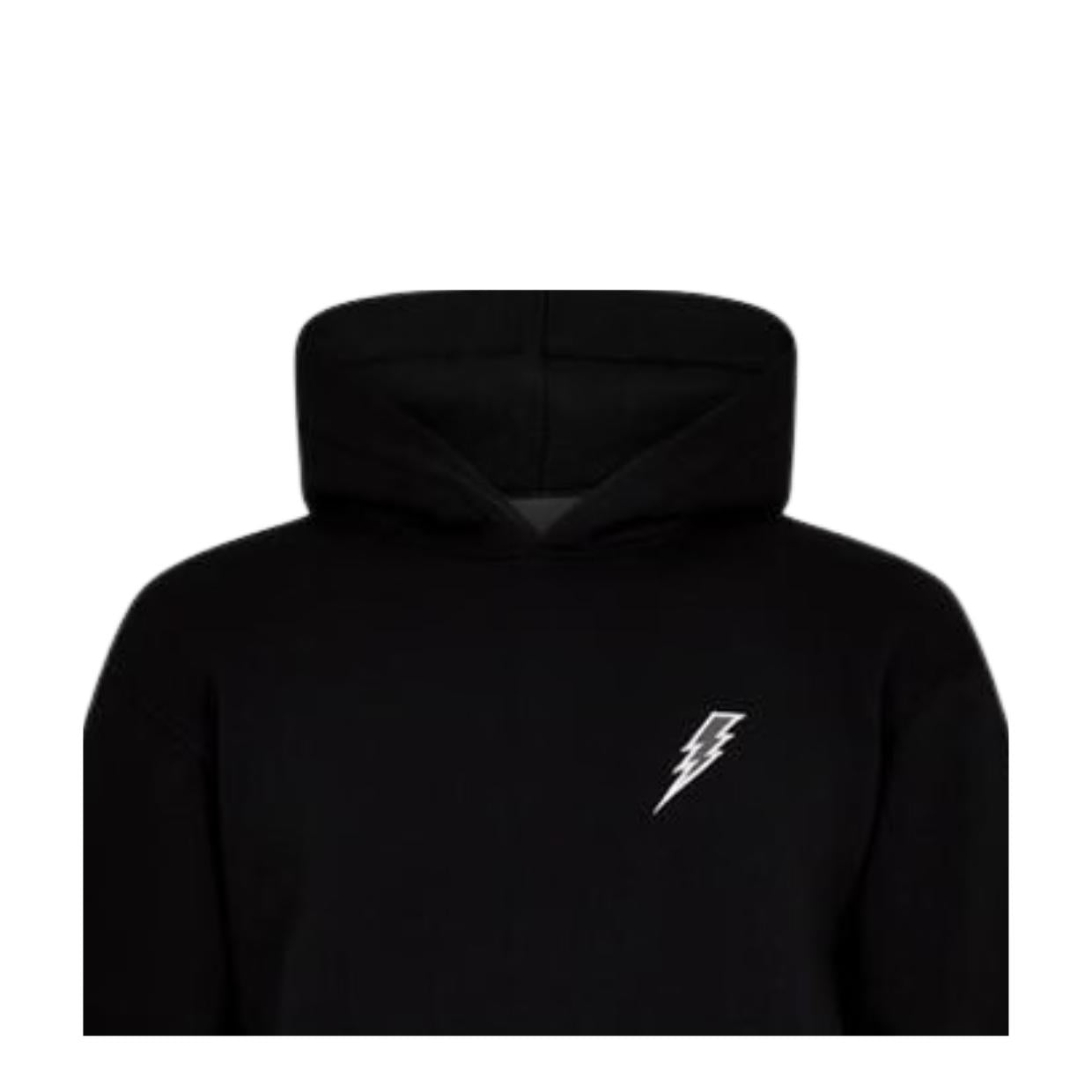 Neil Barrett Embroidered Bolt Black Hoodie