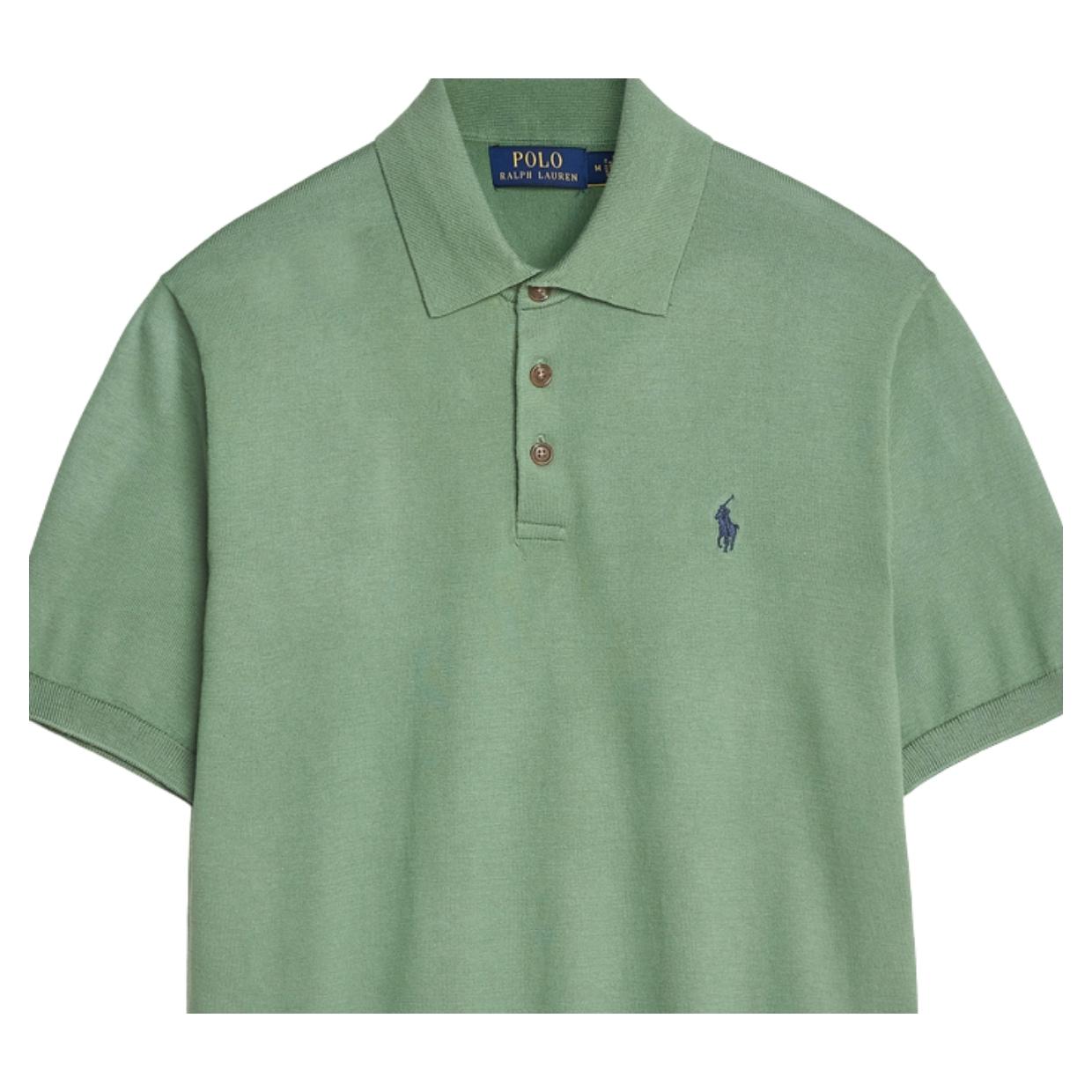Polo Ralph Lauren Green Fine Knit Polo Shirt