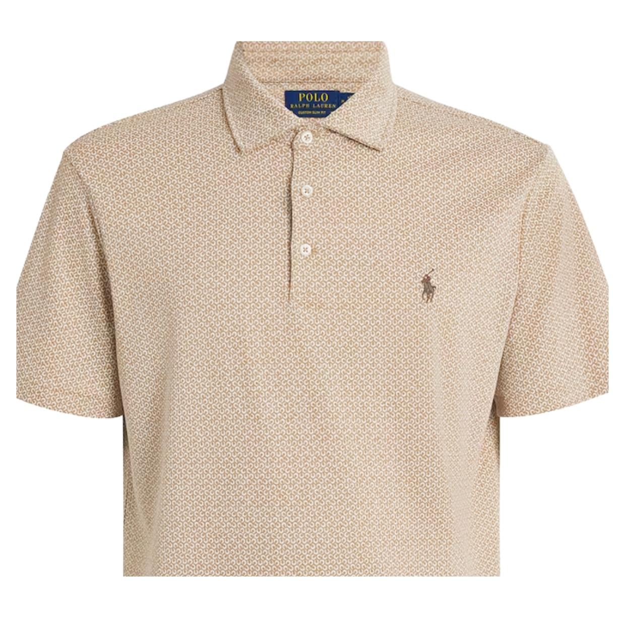 Polo Ralph Lauren Geometric All-Over Brown Polo Shirt