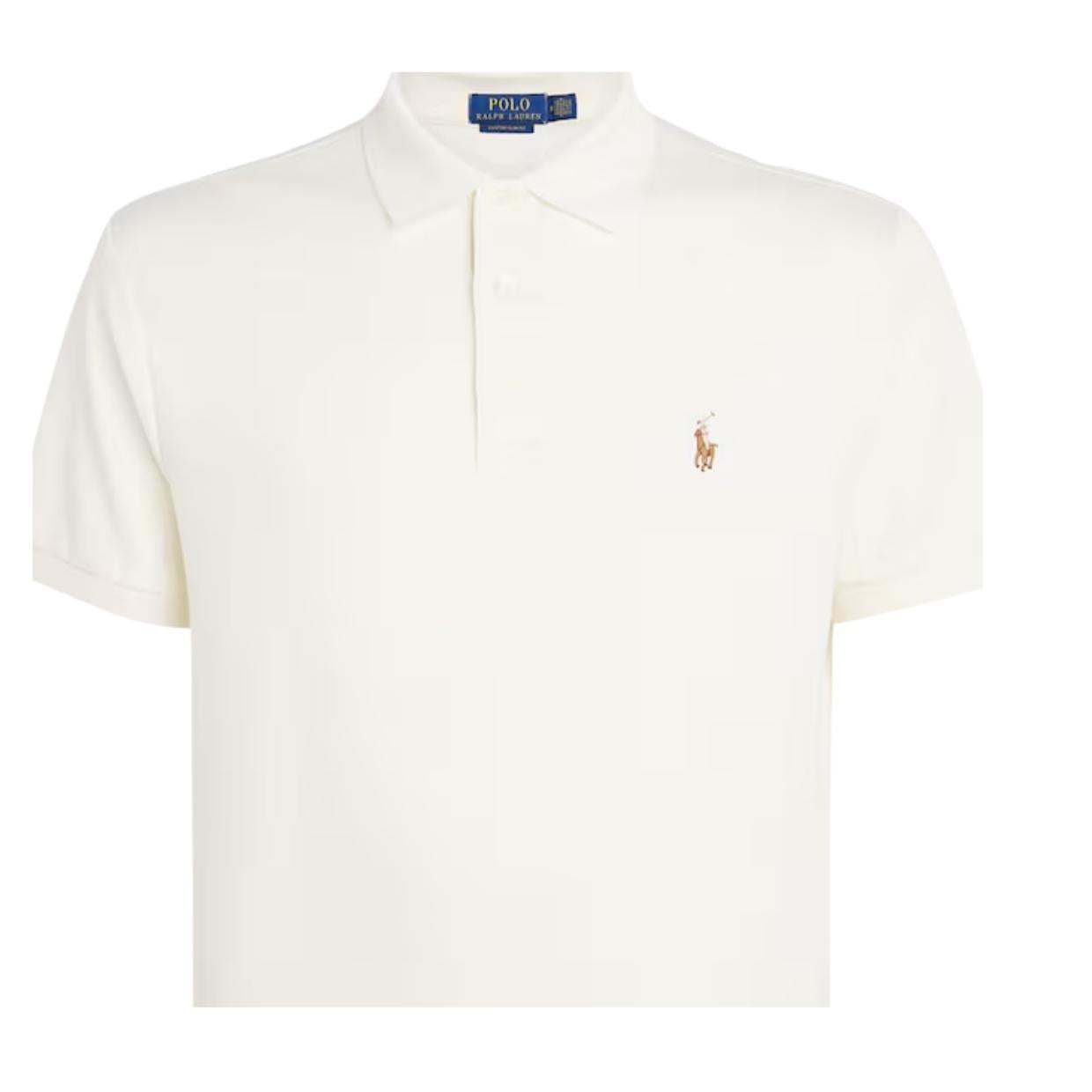 Polo Ralph Lauren Embroidered Pony Pale Cream Polo Shirt