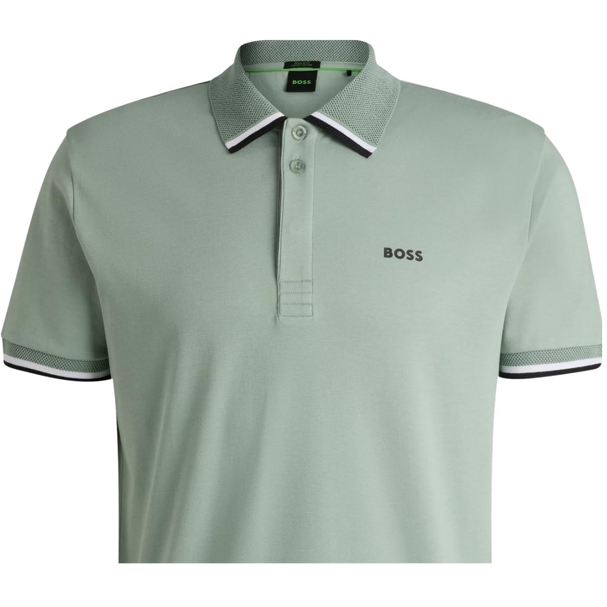 BOSS Paddy Lux Heritage Light Green Polo Shirt