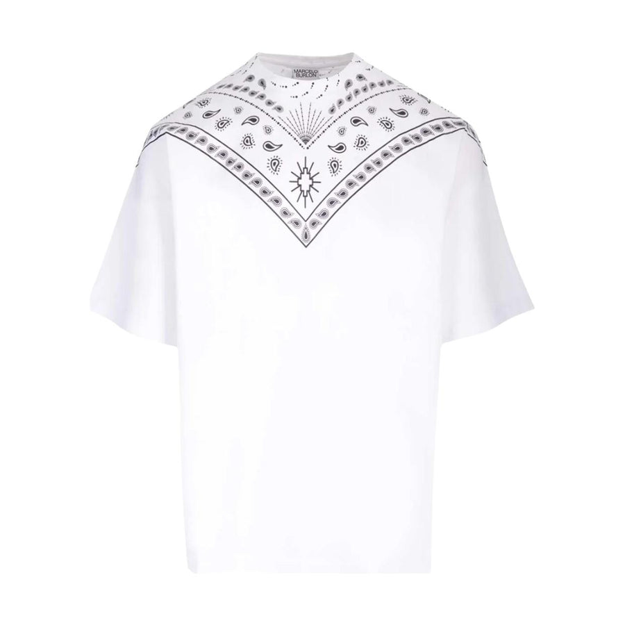 Marcelo Burlon Bandana Print White T-Shirt
