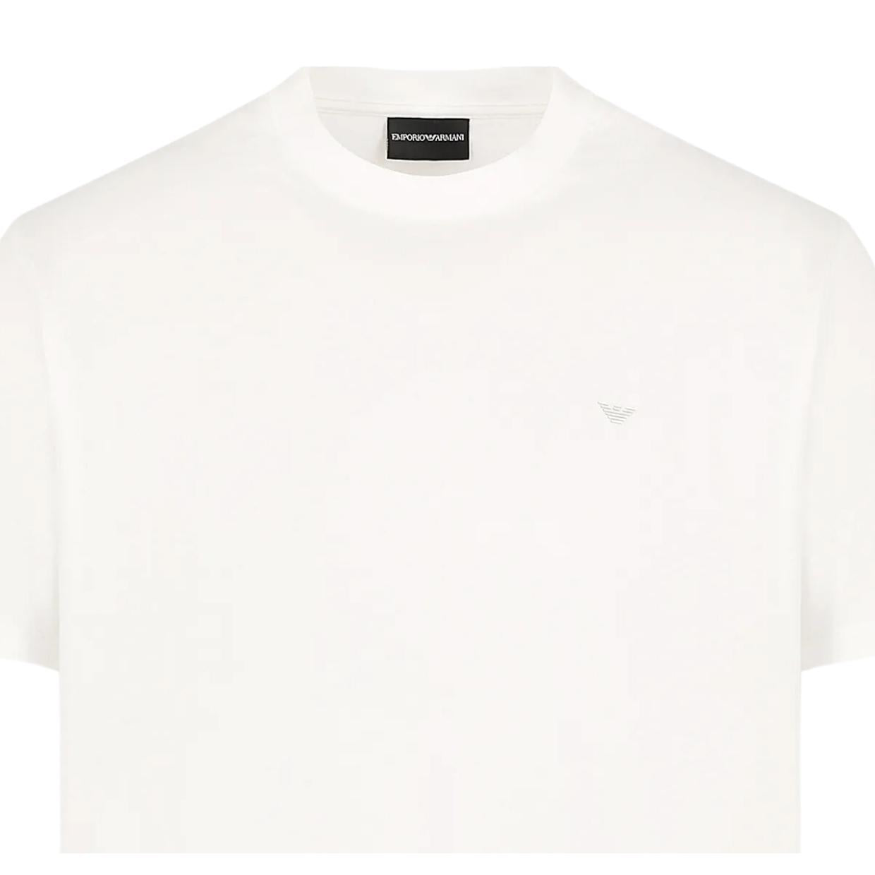 Emporio Armani Micro Eagle Logo White T-Shirt