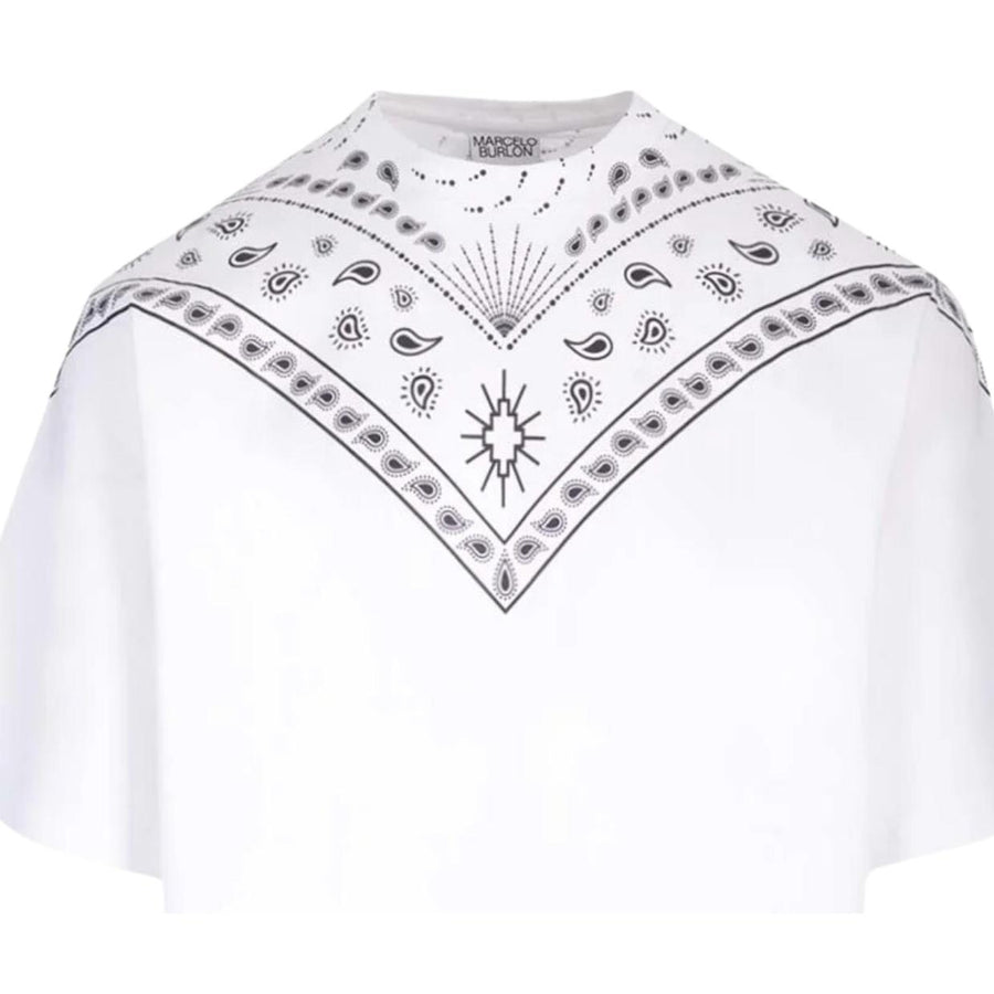 Marcelo Burlon Bandana Print White T-Shirt
