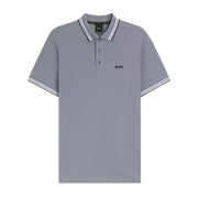 BOSS Paddy Cotton Pique Grey Polo Shirt