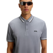 BOSS Paddy Cotton Pique Grey Polo Shirt