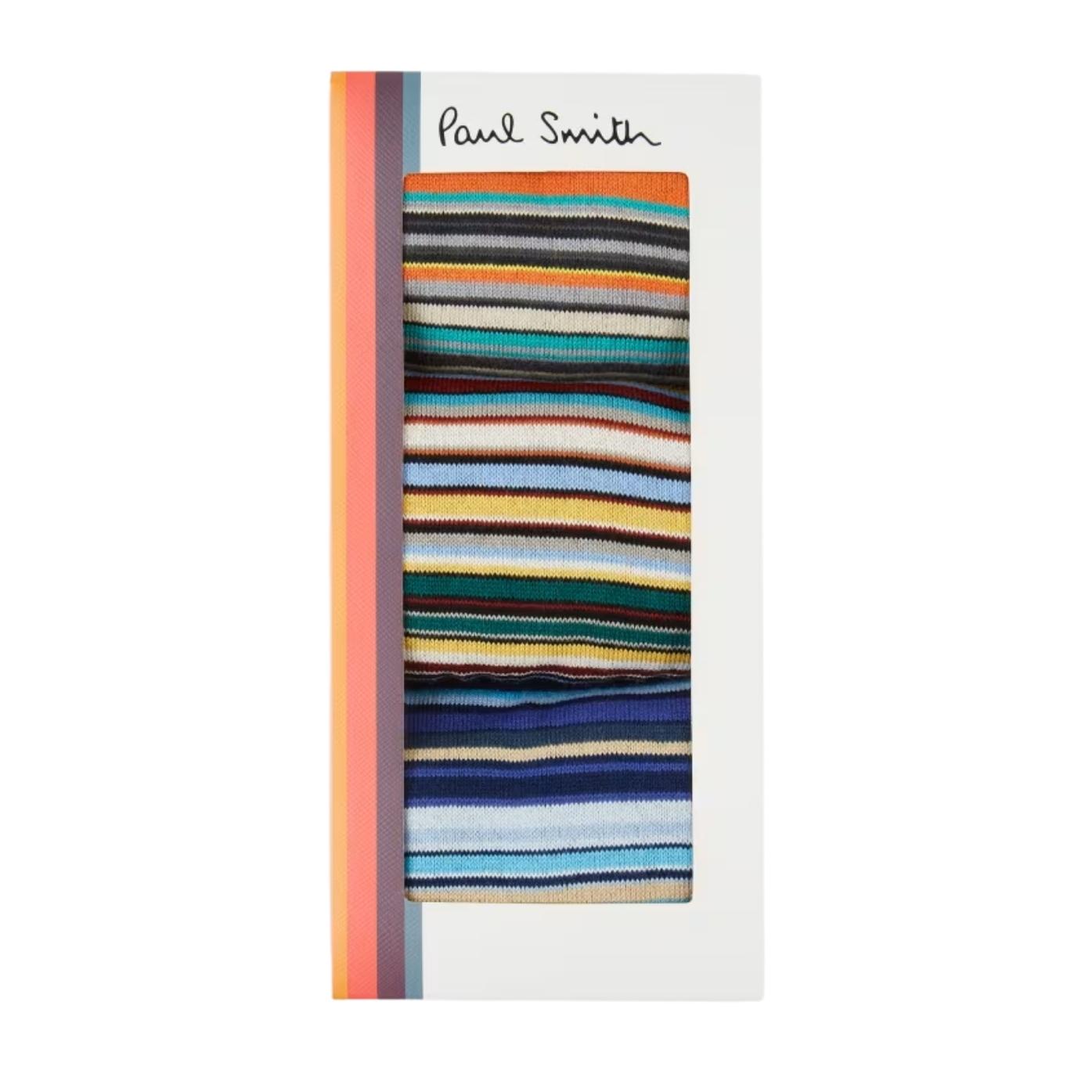 Paul Smith Tri-Colour Signature Stripe Three-Pack Socks
