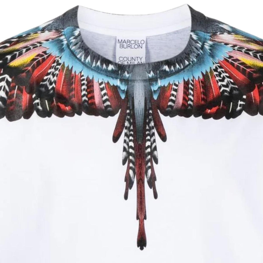 Marcelo Burlon Printed Grizzly Wings White T-Shirt
