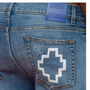 Marcelo Burlon Tempera Cross Stone Slim Fit Denim Jeans