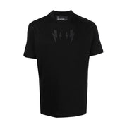 Neil Barrett Black Mirrored Bolt Logo T-Shirt