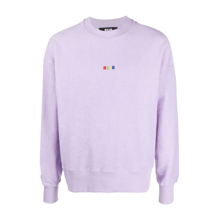 MSGM Lilac Rainbow Logo Sweatshirt