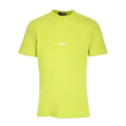 MSGM Lime Green Print Logo T-Shirt