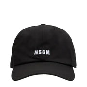 MSGM Black Embroidered Logo Cap