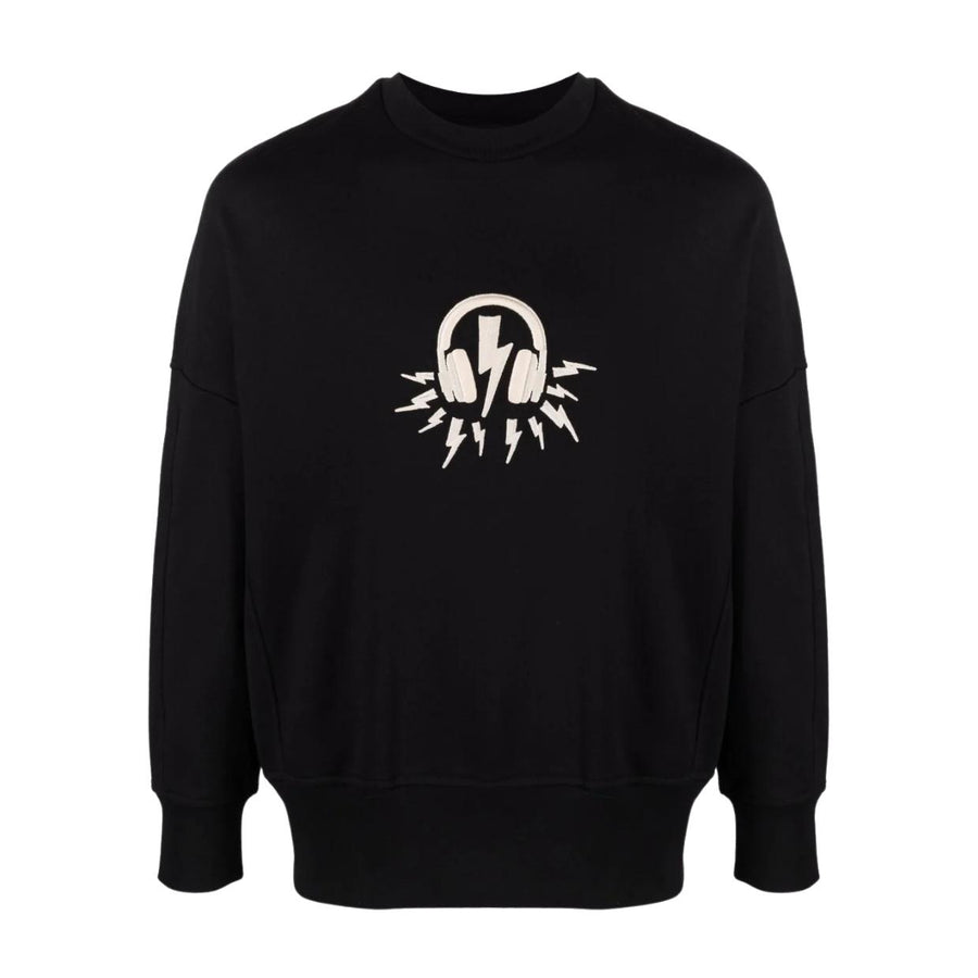 Neil Barrett Black DJ Bolt Baggy Sweatshirt