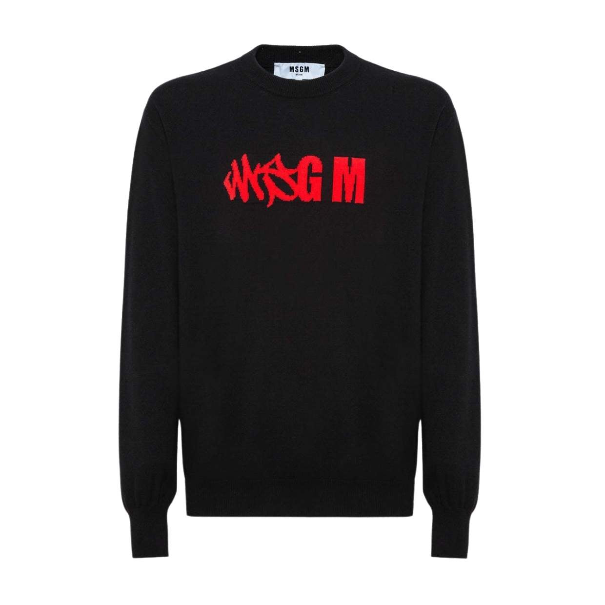 MSGM Black Two-Style Logo Sweater