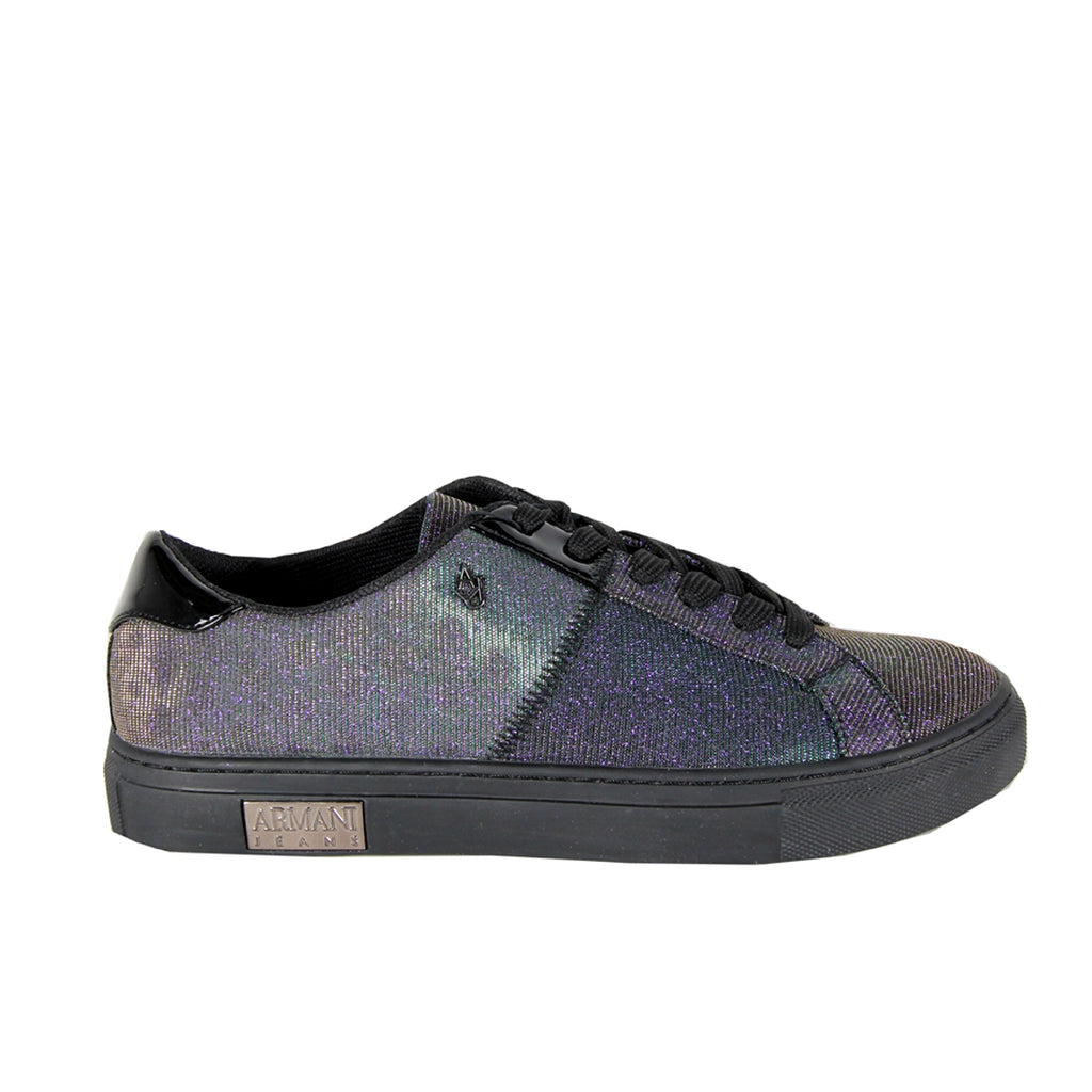 Armani Jeans Glitter Detail Multi Colour Trainers Buy