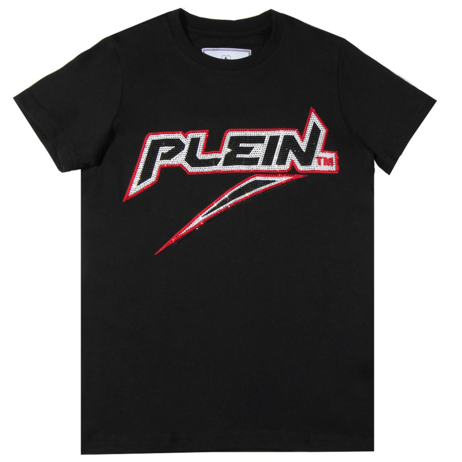 Philipp Plein Junior SS Space Plein Black T-shirt front